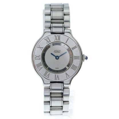Cartier Must 21 Vantien Silver Dial SS Quartz Watch