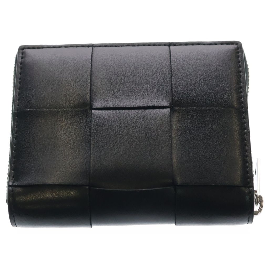 Bottega Veneta Maxi Intrecciato Bifold Wallet Black Leather — view 2
