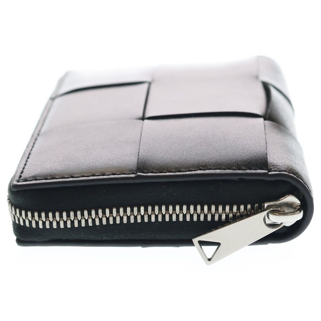 Bottega Veneta Maxi Intrecciato Bifold Wallet Black Leather — view 3
