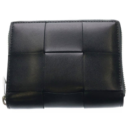 Bottega Veneta Maxi Intrecciato Bifold Wallet Black Leather