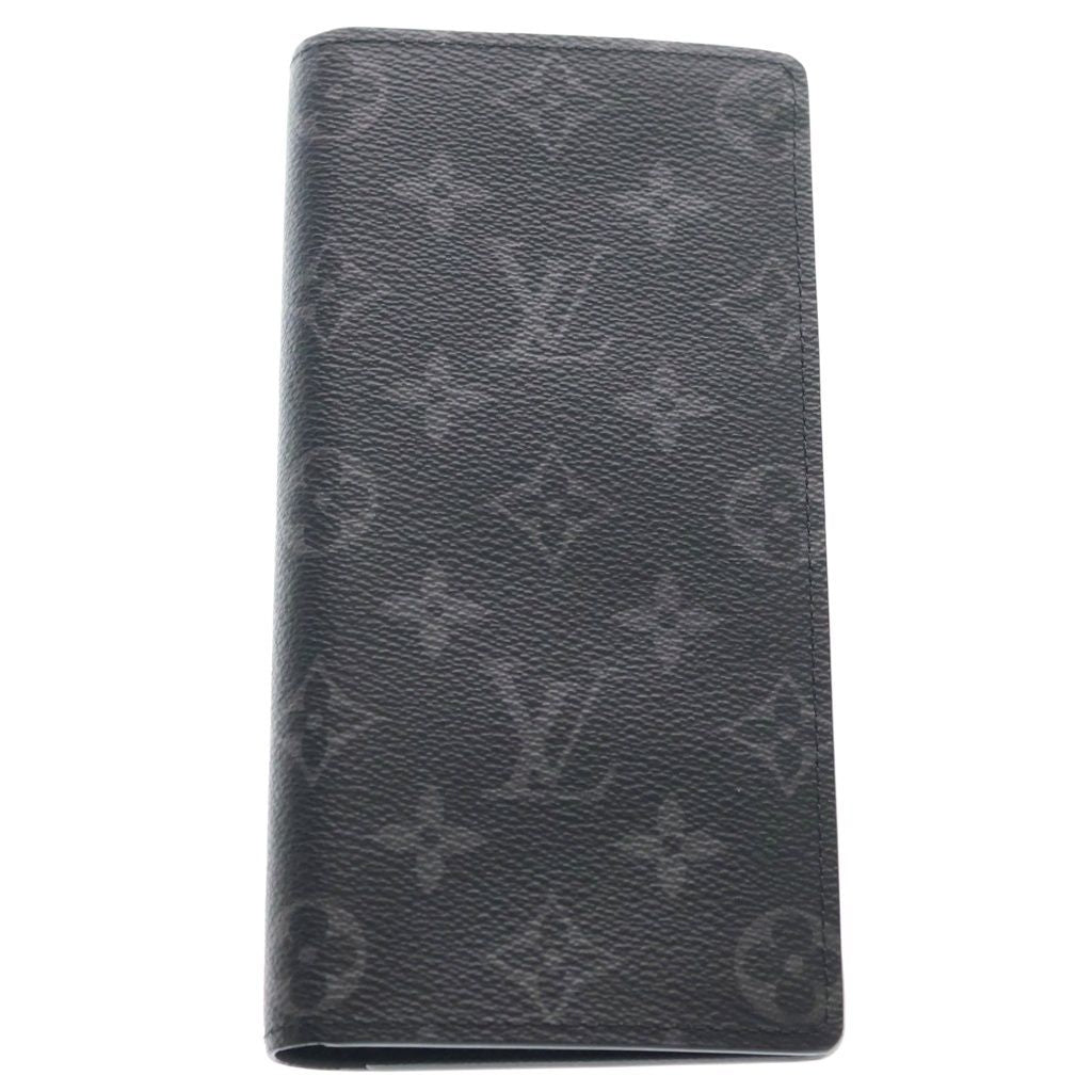 Louis Vuitton Monogram Eclipse Portefeuille Brazza Wallet Bifold Black