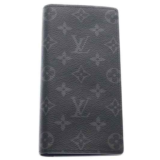Louis Vuitton Monogram Eclipse Portefeuille Brazza Wallet Bifold Black
