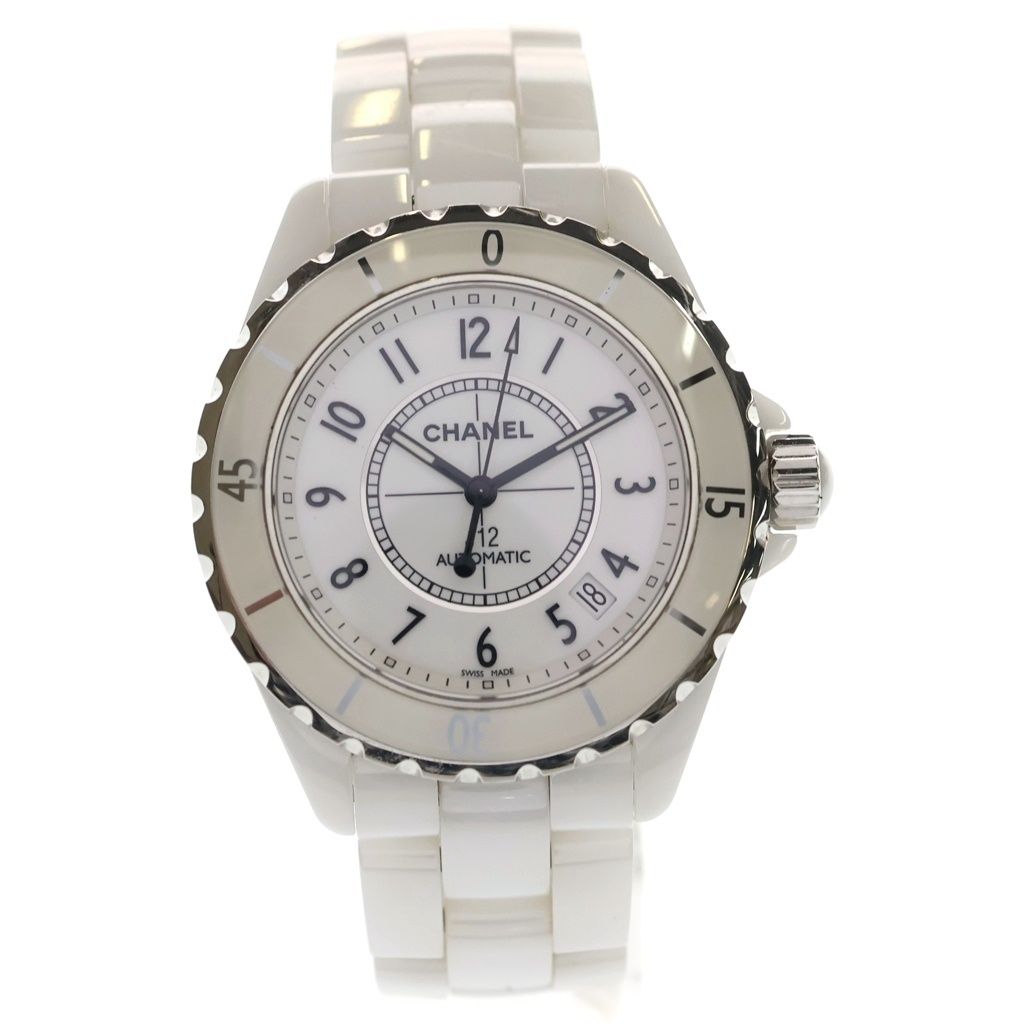 Chanel White Dial Ceramic Automatic Winding Watch