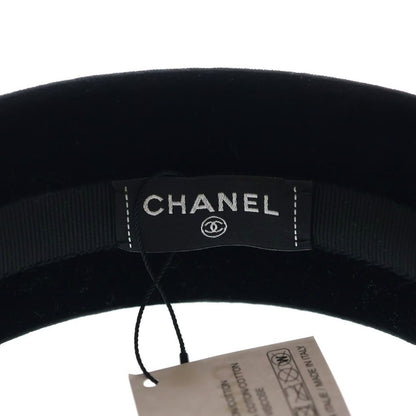 Chanel Velvet Strass Rhinestone Headband Black — view 5