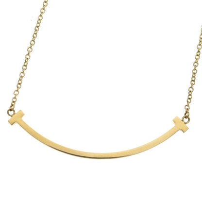 Tiffany & Co T Smile Small Pendant Chain Gold 18k Yellow — view 3