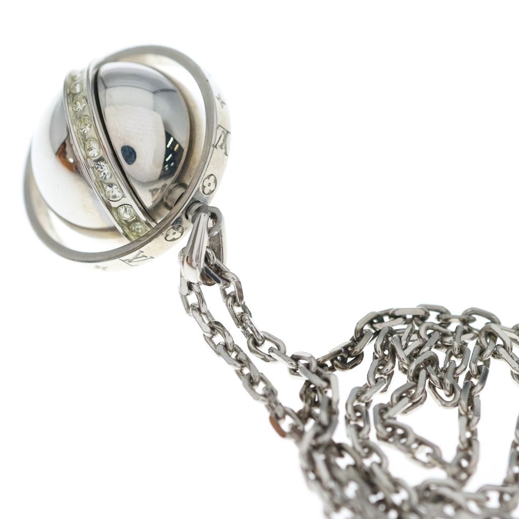Louis Vuitton Pendant LV Glove Necklace Chain Silver — view 5
