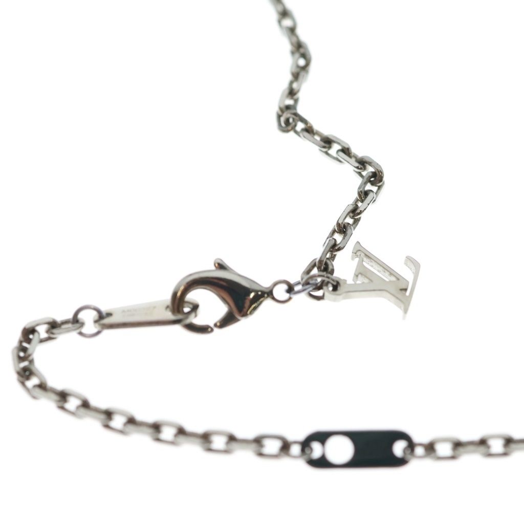 Louis Vuitton Pendant LV Glove Necklace Chain Silver — view 4