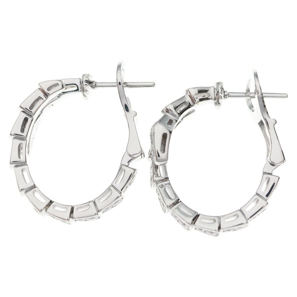 Bvlgari Serpenti Vipa Diamond Earrings White Gold — view 3