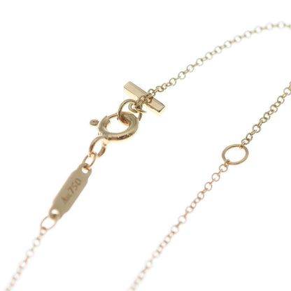 Tiffany & Co T Smile Mini Diamond Pendant Chain Pink Gold — view 4
