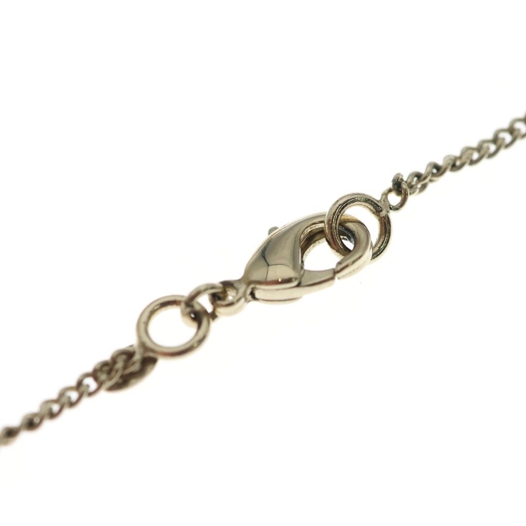 Chanel CC Logo Necklace Gold Plated White — view 4