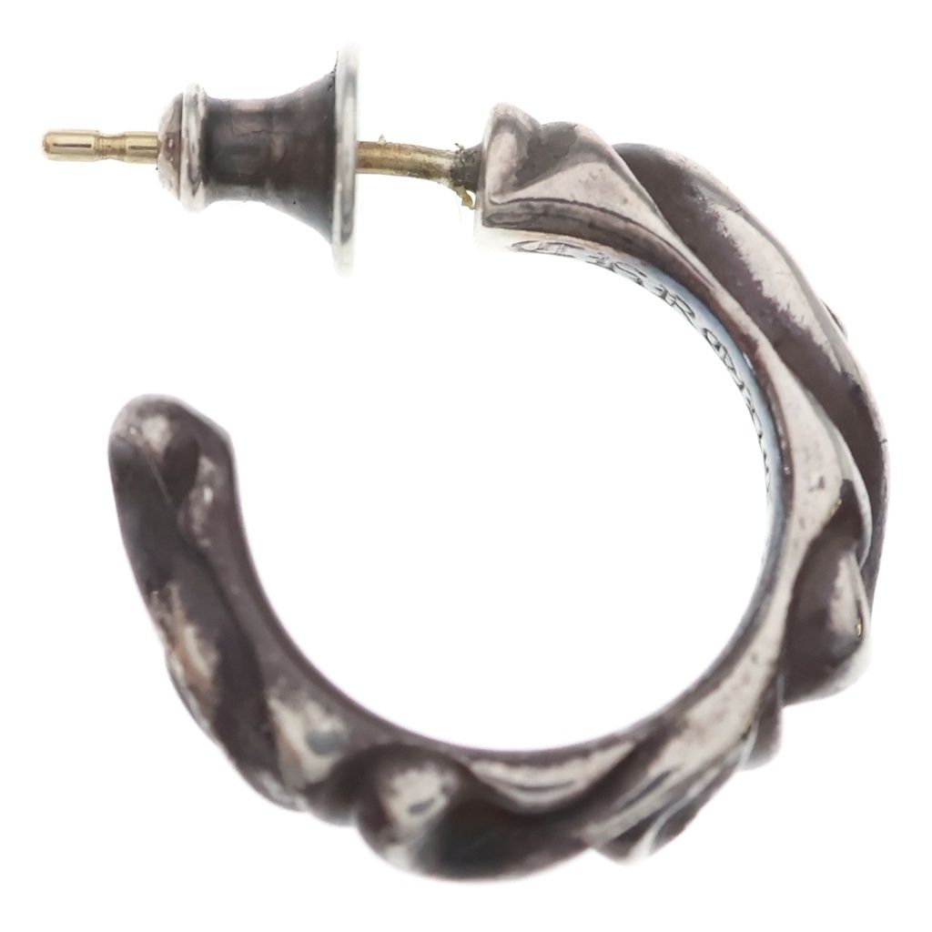 Chrome Hearts Hoop Scrool Scroll Earrings Silver — view 4