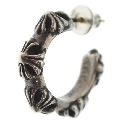 Chrome Hearts Hoop Cross Band Earrings Silver