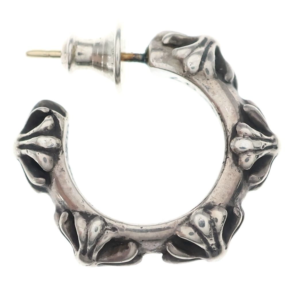 Chrome Hearts Hoop Cross Band Earrings Silver — view 4