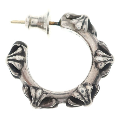 Chrome Hearts Hoop Cross Band Earrings Silver — view 4