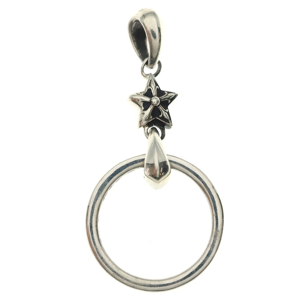 Chrome Hearts Ntfl East West Loop Star Eyewear Silver Pendant — view 2