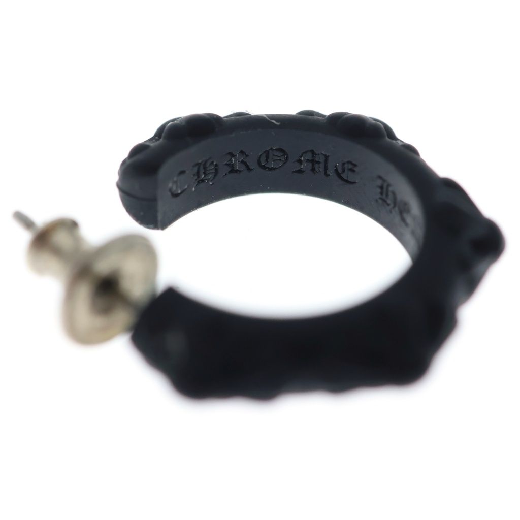 Chrome Hearts Rubber Hoop Cross Sml Band Silicone Earrings Black — view 5