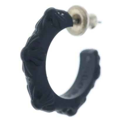 Chrome Hearts Rubber Hoop Cross Sml Band Silicone Earrings Black