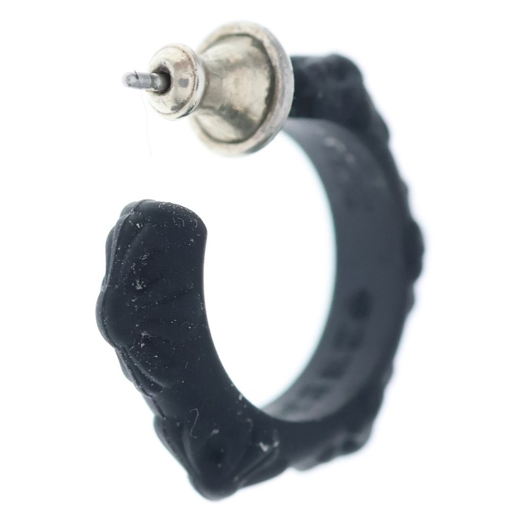 Chrome Hearts Rubber Hoop Cross Sml Band Silicone Earrings Black — view 2