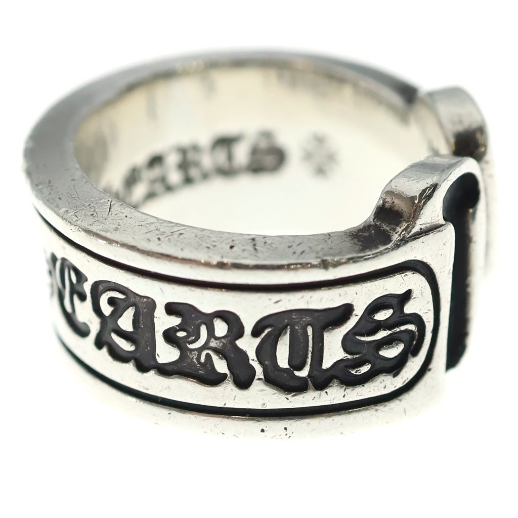 Chrome Hearts LG Scroll Label Ring Silver — view 4