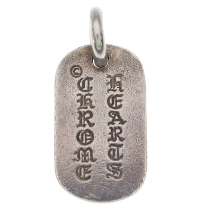 Chrome Hearts D Tag Sml Small Dog Tag Cemetery Gray Gold Silver Pendant — view 2