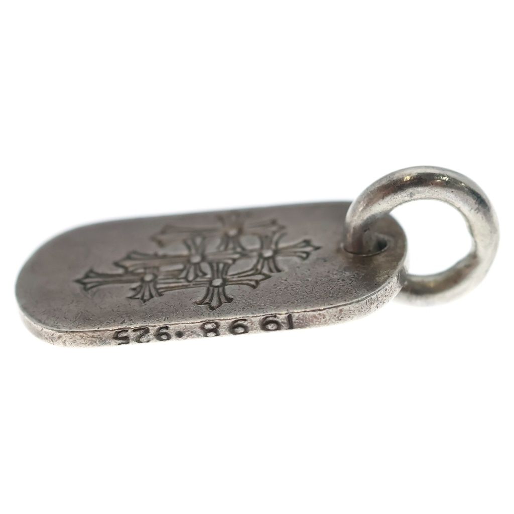 Chrome Hearts D Tag Sml Small Dog Tag Cemetery Gray Gold Silver Pendant — view 3