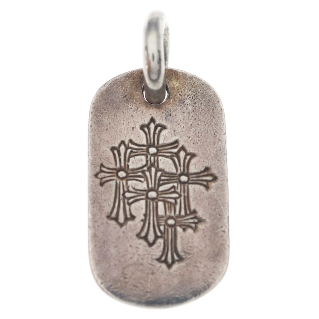 Chrome Hearts D Tag Sml Small Dog Tag Cemetery Gray Gold Silver Pendant