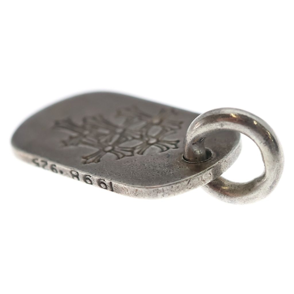 Chrome Hearts D Tag Sml Small Dog Tag Cemetery Gray Gold Silver Pendant — view 6