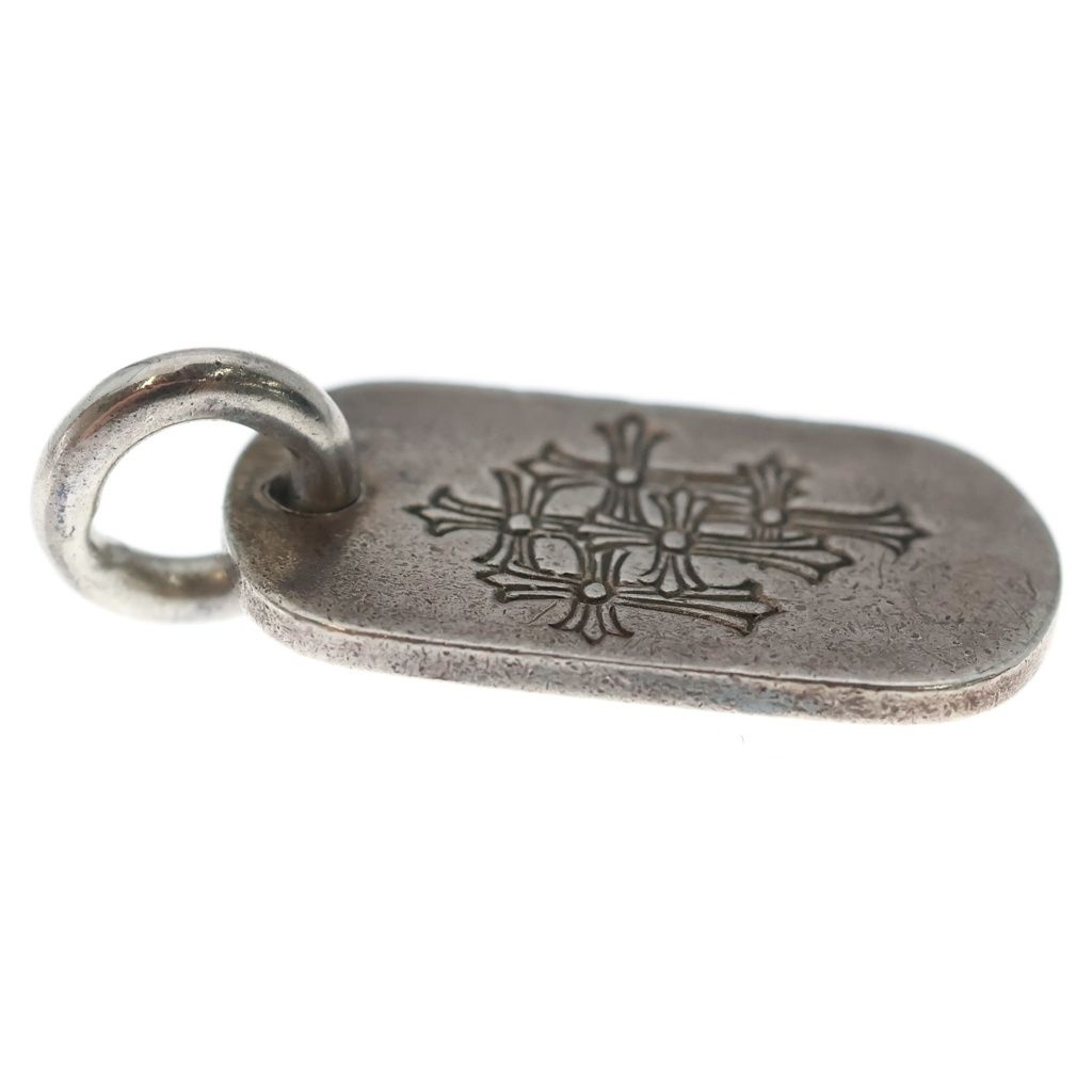 Chrome Hearts D Tag Sml Small Dog Tag Cemetery Gray Gold Silver Pendant — view 4