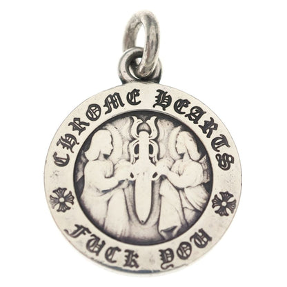 Chrome Hearts Chrm Angl Mdl V1 Angel Medal Charm Pendant Silver