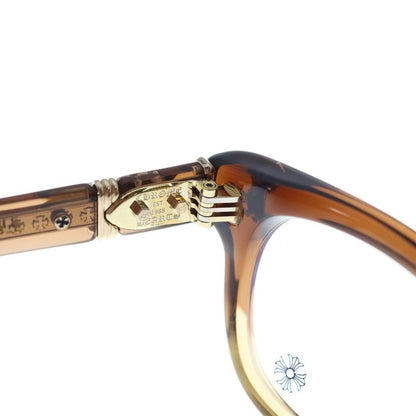 Chrome Hearts Dooable Side Dagger Decoration Square Sunglasses Brown Gold — view 4