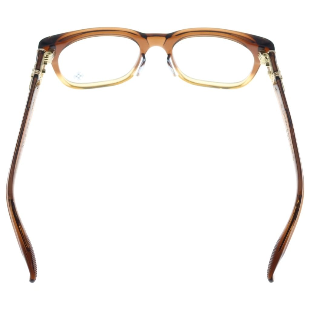 Chrome Hearts Dooable Side Dagger Decoration Square Sunglasses Brown Gold — view 2