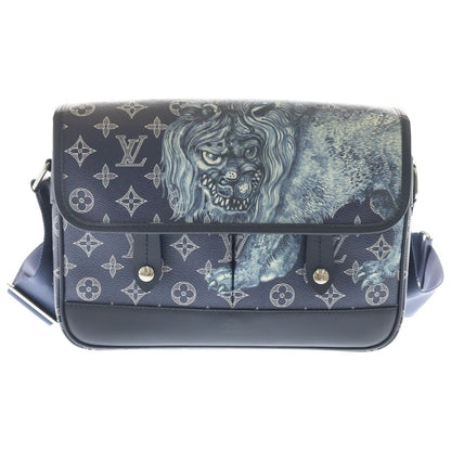 Louis Vuitton Monogram Savannah Chapman Messenger Shoulder Bag Navy