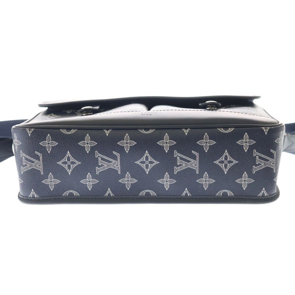 Louis Vuitton Monogram Savannah Chapman Messenger Shoulder Bag Navy — view 4