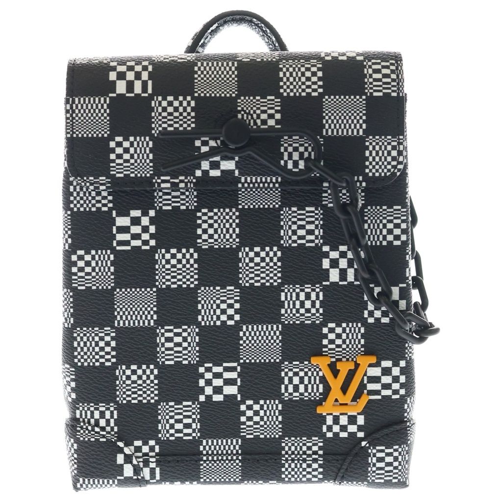 Louis Vuitton Damier Distorted Steamer XS Shoulder Bag White Black