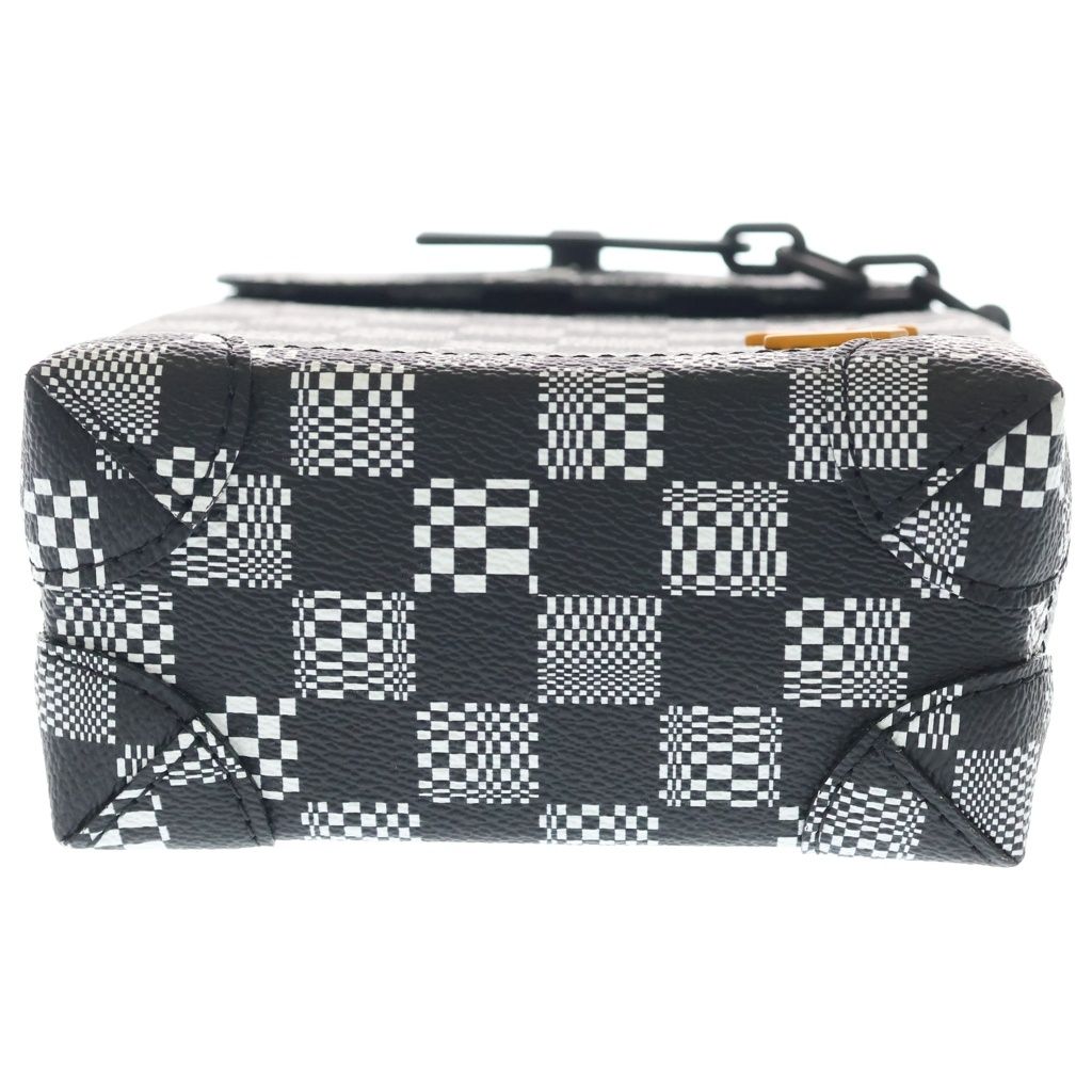 Louis Vuitton Damier Distorted Steamer XS Shoulder Bag White Black — view 4