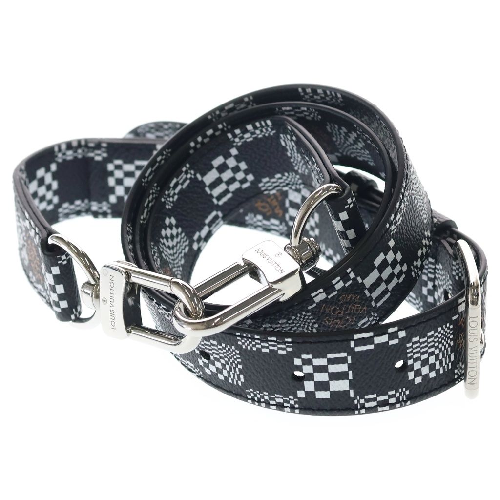 Louis Vuitton Flap Soft Trunk 2-Way Messenger Shoulder Bag Black White — view 6
