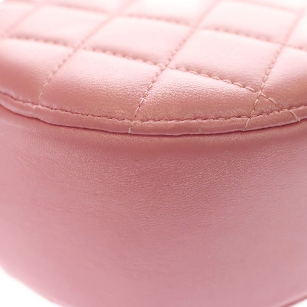 Chanel Chain Shoulder Bag Quilted CC Logo Round Cocoball Lambskin — view 6