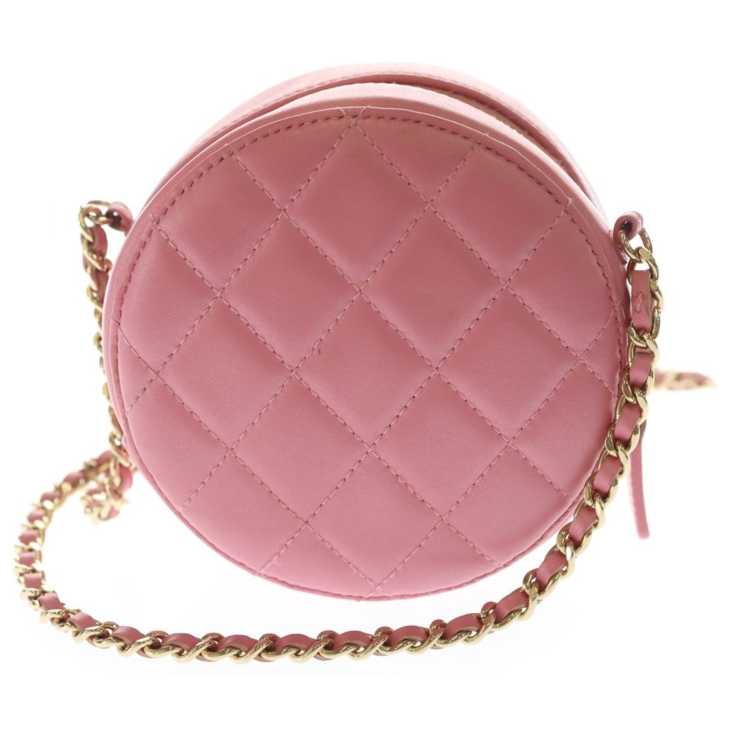 Chanel Chain Shoulder Bag Quilted CC Logo Round Cocoball Lambskin — view 2