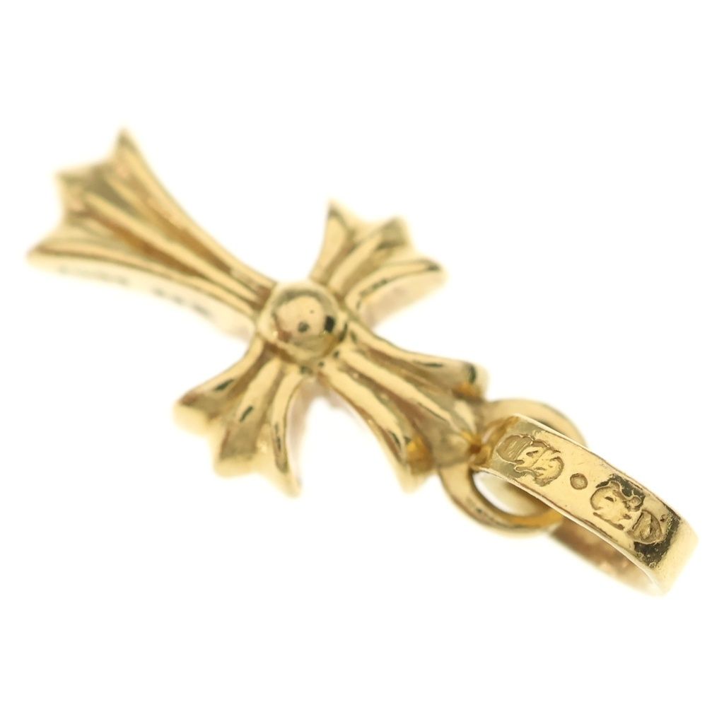 Chrome Hearts 22k Crs Baby Fat P Dia Fat Cross Pave Diamond Pendant Gold — view 6