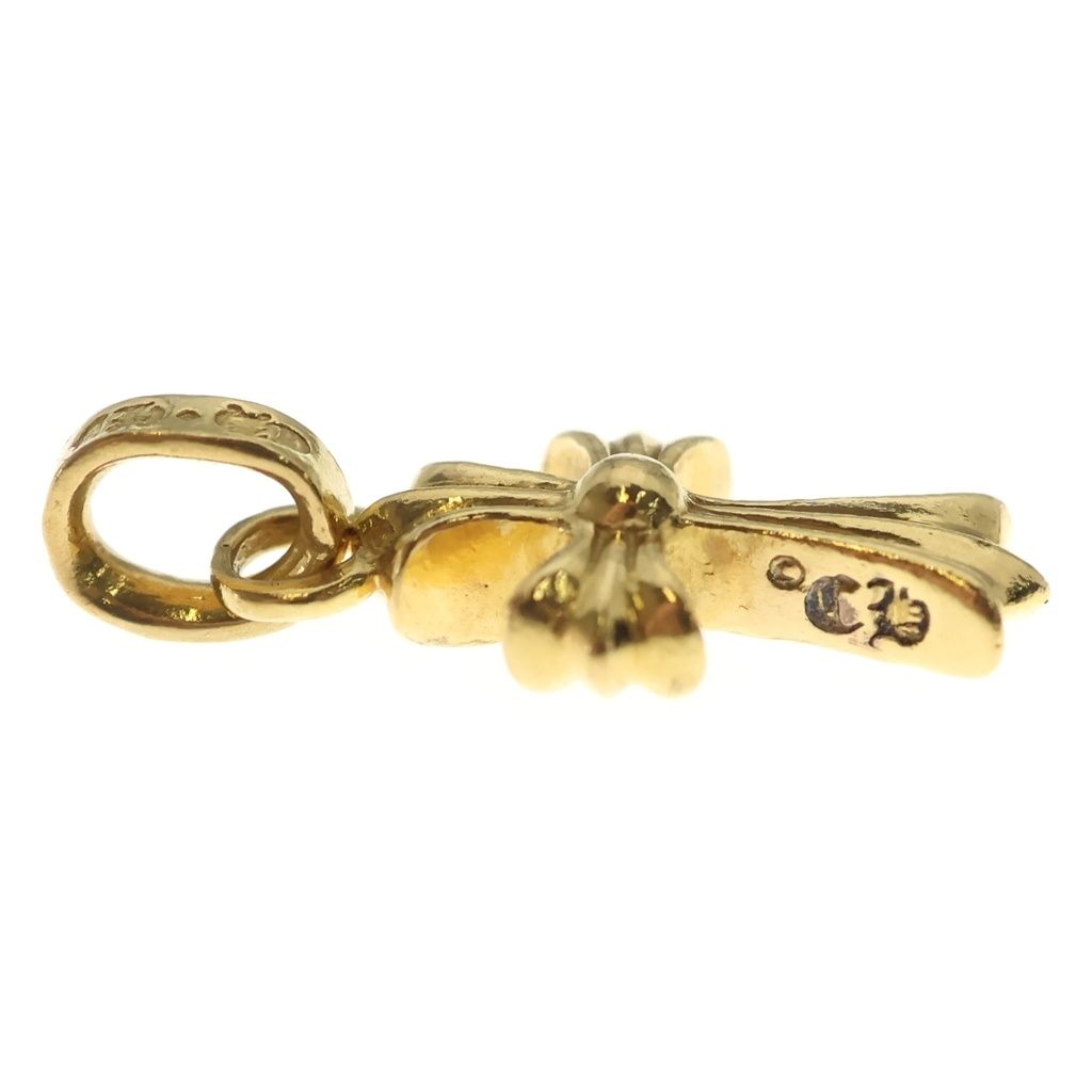 Chrome Hearts 22k Crs Baby Fat P Dia Fat Cross Pave Diamond Pendant Gold — view 4