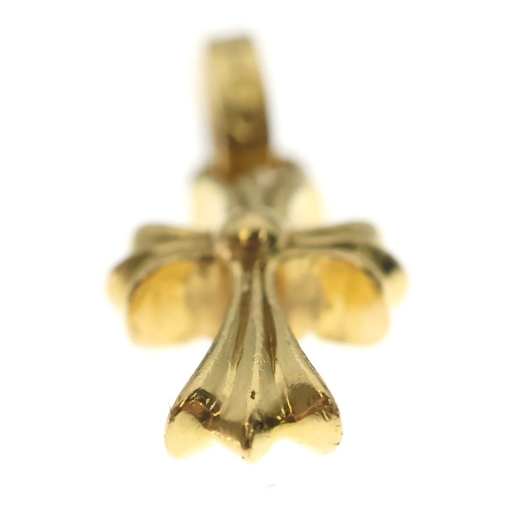 Chrome Hearts 22k Crs Baby Fat P Dia Fat Cross Pave Diamond Pendant Gold — view 5