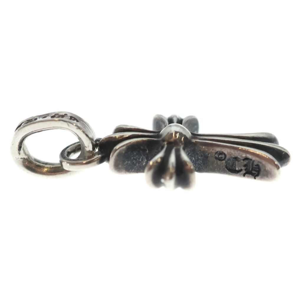 Chrome Hearts Crs Baby Fat P Dmnd Fat Cross Pave Diamond Pendant Silver — view 4