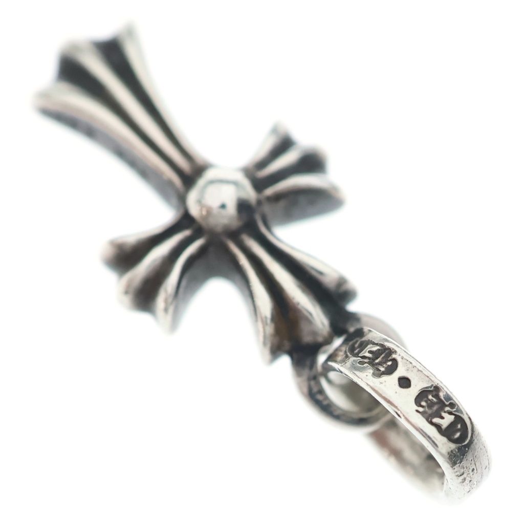 Chrome Hearts Crs Baby Fat P Dmnd Fat Cross Pave Diamond Pendant Silver — view 6