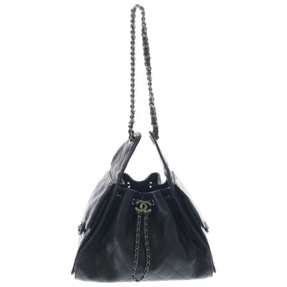 Chanel 25 Small Caviar Leather Chain Shoulder Bag Black
