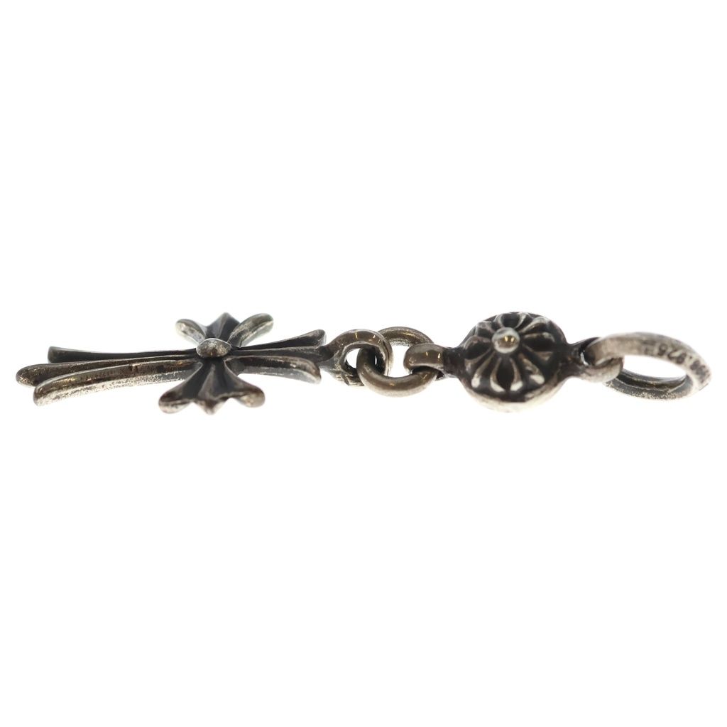 Chrome Hearts Tny CH Crs 1 Ball Tiny CH Cross Charm Pendant Silver — view 3