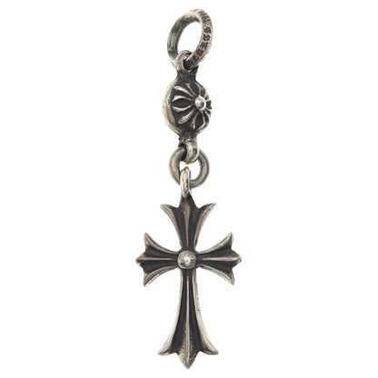 Chrome Hearts Tny CH Crs 1 Ball Tiny CH Cross Charm Pendant Silver
