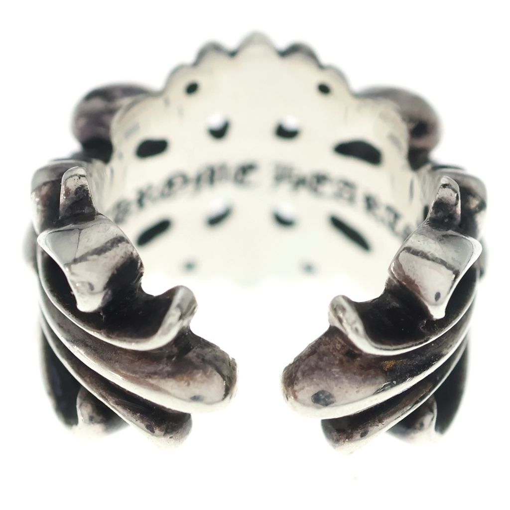 Chrome Hearts Dbl Flrl Crs Double Floral Cross Ring Silver — view 2