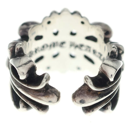 Chrome Hearts Dbl Flrl Crs Double Floral Cross Ring Silver — view 2