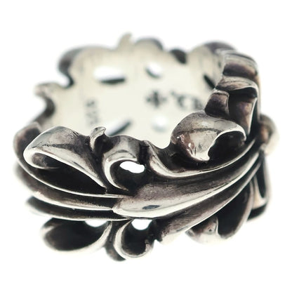 Chrome Hearts Dbl Flrl Crs Double Floral Cross Ring Silver — view 3