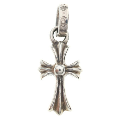 Chrome Hearts Crs Baby Fat P Sap Fat Cross Pave Pink Saffiano Pendant Silver — view 2